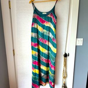 Maison Hotel - Spanish silk slip dress multicolor stripe